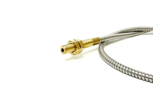 Alt view image 5 of 7 - BF-A-36T 0.125 INCH Diameter, 36 INCH Cable Length, BIFURCATED, Fiber Optic, Glass Fiber, Light Guide, Stainless Steel, Threaded 1.50 Brass Head