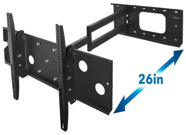 Alt view image 2 of 7 - Long Arm TV Wall Mount, 26" Extension, 220 lbs | Swing-out full motion design for corner installation, fits 43 to 70 inch flat screen TVs