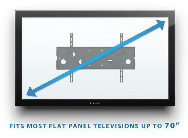 Alt view image 4 of 7 - Long Arm TV Wall Mount, 26" Extension, 220 lbs | Swing-out full motion design for corner installation, fits 43 to 70 inch flat screen TVs