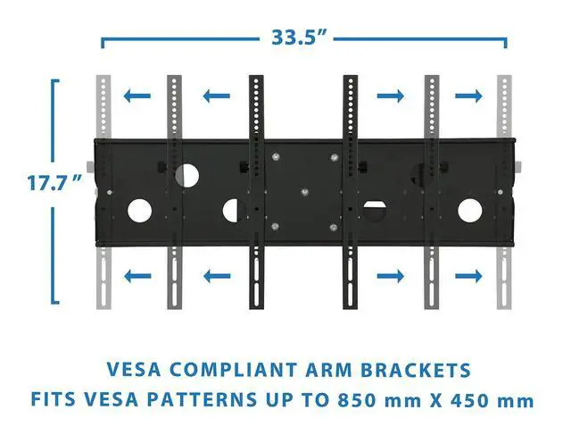 Alt view image 7 of 7 - Long Arm TV Wall Mount, 26" Extension, 220 lbs | Swing-out full motion design for corner installation, fits 43 to 70 inch flat screen TVs