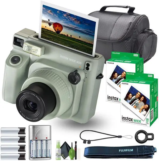 Main image of INSTAX Wide 400 Instant Camera 40-Sheet Power Bundle | For Parties, Events & Instant Photos | Includes Battery Charger, Camera Bag, Cleaning Kit