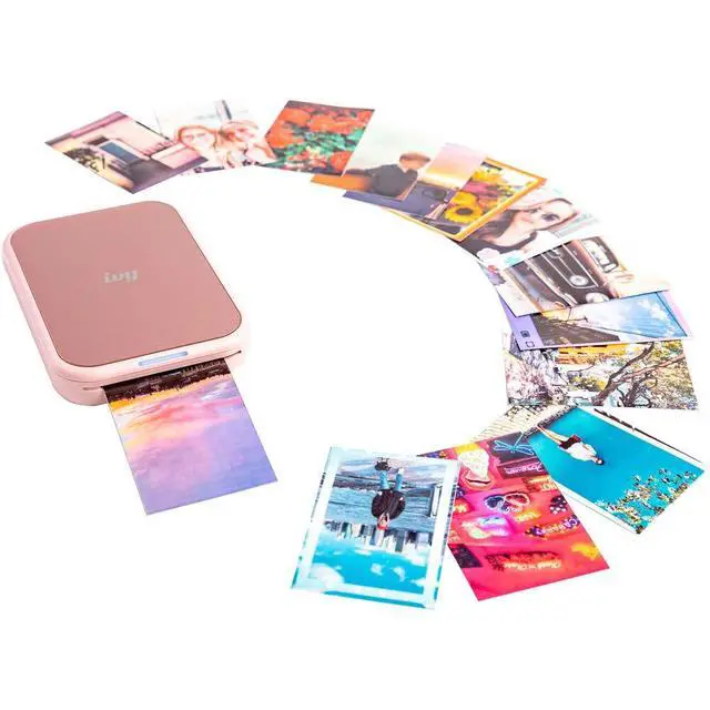 Alt view image 7 of 7 - Ivy 2 Mini Photo Printer Blush Pink Travel Accessory Bundle | For iOS & Android, ZINK 2x3 Sticky-Back Photo Prints, Compact Travel Size | Bluetooth | 50 Sheets + More