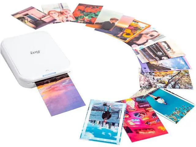 Alt view image 7 of 7 - Ivy 2 Mini Photo Printer Pure White Travel Accessory Bundle | For iOS & Android, ZINK 2x3 Sticky-Back Photo Prints, Compact Travel Size | Bluetooth | 50 Sheets + More