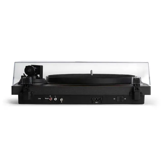 Alt view image 5 of 6 - Turntable System Includes T1 Vinyl Record Player & M1 Bookshelf Monitors, Built-In Bluetooth 5.0 Connectivity, Supports 33-1/3 and 45 RPM Vinyl Record, Wireless Music Streaming (Espresso)
