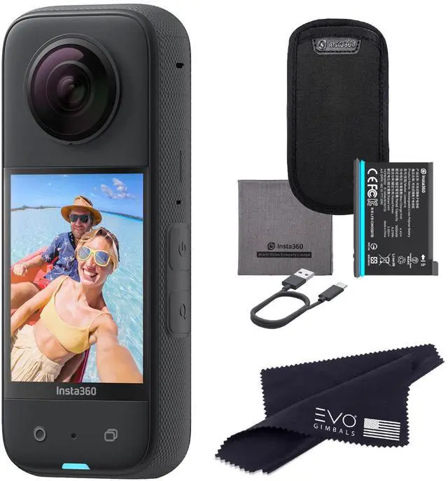 Main image of X3 360 Degree Waterproof Action Camera, 5.7K 360, Stabilization, Touch Screen, AI Editing, Live Streaming, Webcam, Voice Control, Black