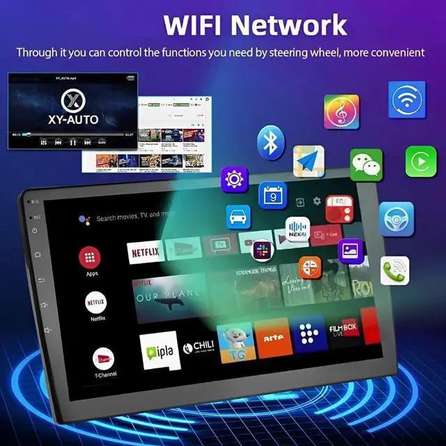 Alt view image 6 of 6 - 4+64G Android 14 Car Stereo Radio for Toyota Matrix 2009-2014 with Wireless Carplay Android Auto 9 inch Double Din Car Audio Receivers GPS Navigation WiFi SWC Bluetooth Backup Camera