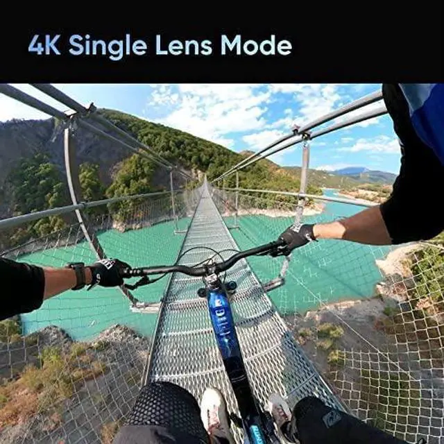Alt view image 4 of 7 - X3 360 Degree Waterproof Action Camera, 5.7K 360, Stabilization, Touch Screen, AI Editing, Live Streaming, Webcam, Voice Control, Black