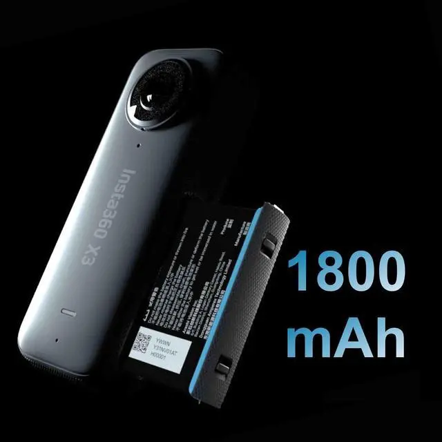 Alt view image 6 of 7 - X3 360 Degree Waterproof Action Camera, 5.7K 360, Stabilization, Touch Screen, AI Editing, Live Streaming, Webcam, Voice Control, Black