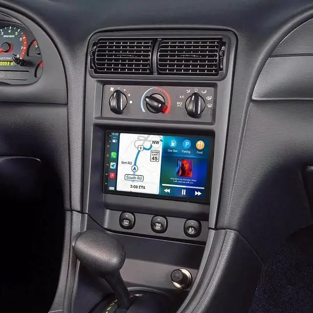Main image of 7 Inch Car Radio Upgrade for Ford Mustang 2001-2004 Great with Wireless CarPlay & Android Auto, Android 14 HD Touch Screen Double Din Car Stereo Head Unit w/Bluetooth GPS WiFi FM RDS SWC Camera, 2+32G