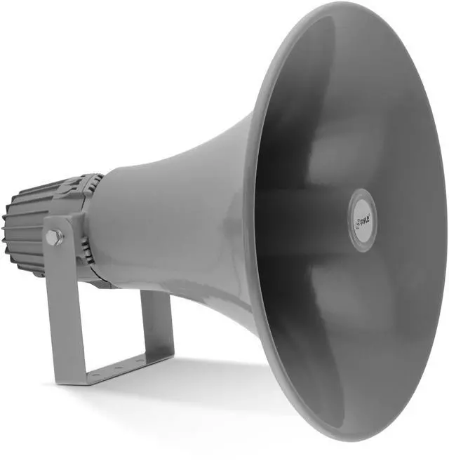Main image of PA Horn Speaker - 16' 80W Compact Loud Sound Megaphone with 400Hz-5KHz Frequency, 16 Ohm, 100V/70V Transformer, Mounting Bracket, Ideal for Indoor/Outdoor Audio Systems (PHSP16, Gray)