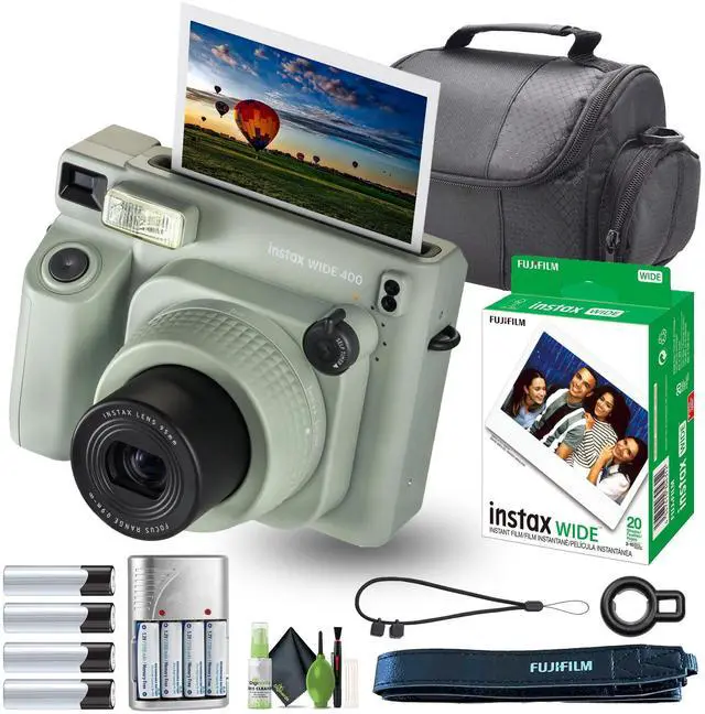 Main image of INSTAX Wide 400 Instant Camera 20-Sheet Power Bundle | For Parties, Events & Instant Photos | Includes Battery Charger, Camera Bag, Cleaning Kit