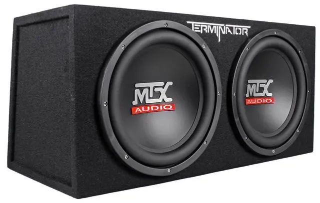 Alt view image 4 of 6 - Terminator Dual 12" Subwoofers, Loaded Enclosure, 1200W Max, 400W RMS | Car Audio Subwoofer and Speaker System with Deep Bass Sound