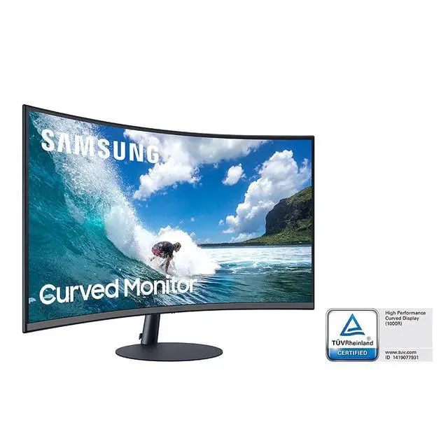 Alt view image 6 of 6 - T550 Series 27-Inch FHD 1080p Computer Monitor, 75Hz, Curved, Built-in Speakers, HDMI, Display Port, FreeSync (LC27T550FDNXZA)