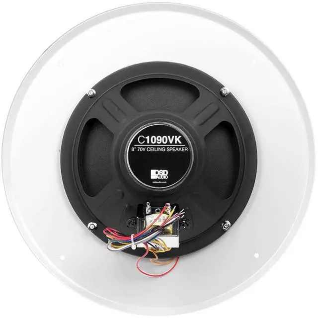 Alt view image 4 of 4 - C1090 Commercial 8" Ceiling 70V Speaker w/Volume Control 70/25V Transformer (3-Pack)