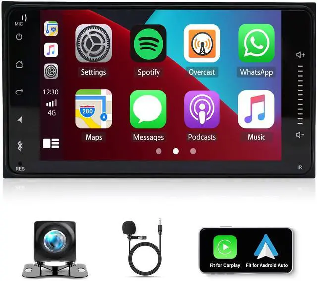 Main image of Android Stereo Radio for Toyota 4Runner 1990 1991 1992 1993 1994 1995, w/Wireless CarPlay Android Auto, 7'' Radio for 4Runner Bluetooth, HiFi, FM, GPS, WiFi, Mirror Link, SWC, Mic, Backup Cam