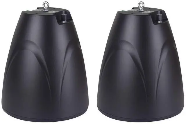 Main image of PEN-65T Black 6.5" 70V Hanging Pendant Speaker, 2-Pack | 70V/100V Transformer Taps: 40W, 20W, 10W, 5W or 8 Ohm 60W RMS, Euroblock Terminals, Deep Bass, for Restaurants