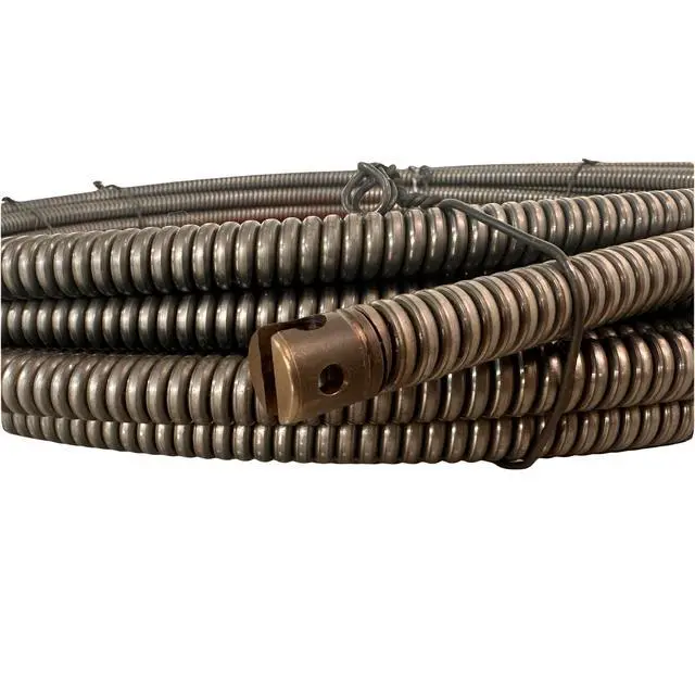 Alt view image 2 of 4 - DCD 61025SP2 Drain Cleaning Cable, 5/8" x 25' with Inner Core and Pin-Locking Cable Couplings. Using 3/16" Diameter Roll Pin. Compatible with Spartan Tool Model 300 Machine