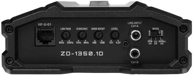 Alt view image 4 of 5 - ZD-1350.1D Zeus Delta 1350W Mono Block Car Audio Amplifier with Complete 4 Gauge Amplifier Installation Kit, All-Black Compact Design