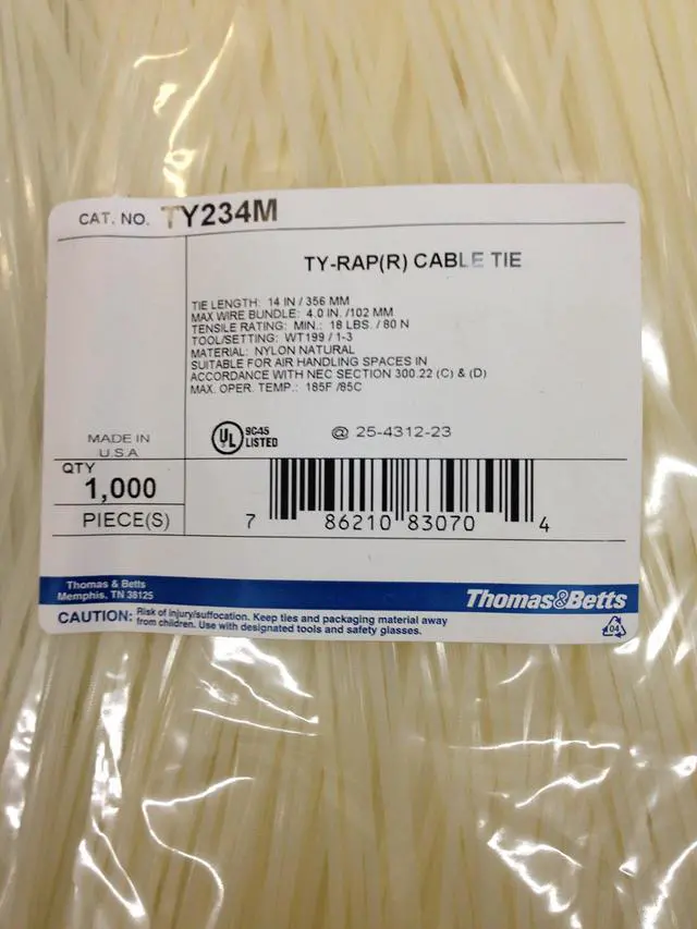Alt view image 2 of 2 - Cable Ties, Miniature, 14In, PK1000