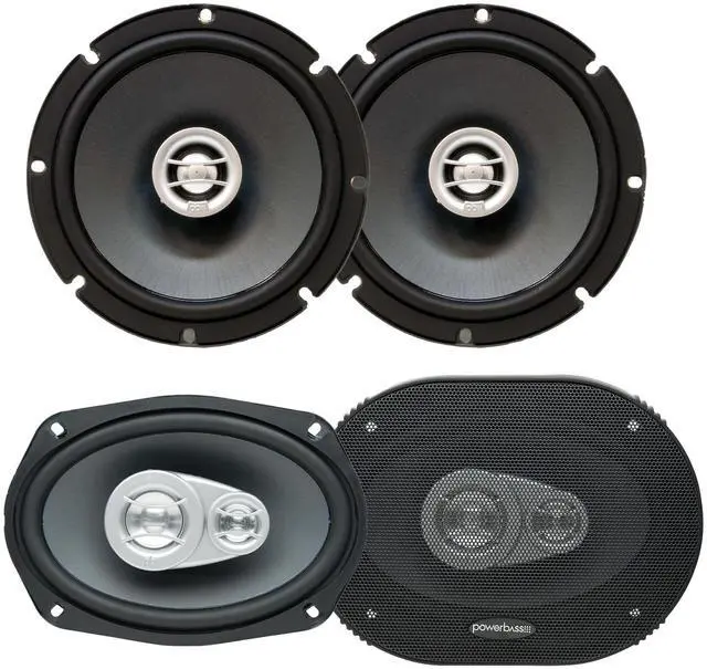 Main image of OE-652 OE-693 1-Pair 6.5 in 6x9 Speaker Bundle | Includes 1 pair OE-652 6.5 in coaxial 2-ohm speakers and 1 pair OE-693 6x9 in 2-ohm speakers