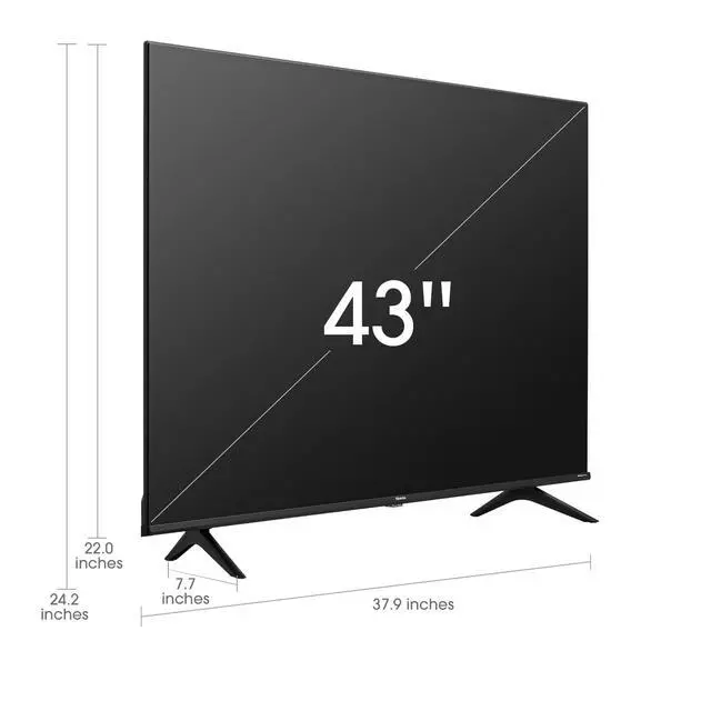 Alt view image 3 of 7 - 43-Inch Class A6 Series 4K UHD Smart Google TV with Alexa Compatibility, Dolby Vision HDR, DTS Virtual X, Sports & Game Modes, Voice Remote, Chromecast Built-in (43A6H), Black