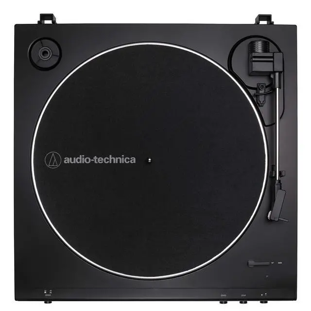 Alt view image 3 of 5 - AT-LP60X-BK Fully Automatic Belt-Drive Stereo Turntable 33-1/3 & 45 RPM - Black Bundle with 1 Year Extended Protection Pack