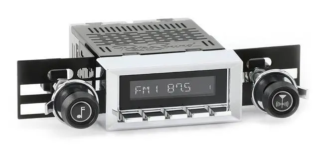 Main image of RetroRadio AM FM Stereo 37-73 Chrome Compatible with 1973-87 GMC K5 Jimmy