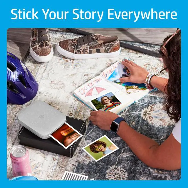 Alt view image 5 of 7 - Sprocket 3x4 Instant Photo Printer - Kit: 20 Pack Zink Paper, Case, Photo Album, Markers, Sticker Sets