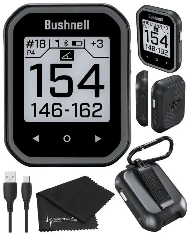 Alt view image 4 of 6 - Bushnell Phantom 3 GPS Rangefinder Black with BITE Magnetic Mount and GreenView with Lens Cleaning Cloth Bundle