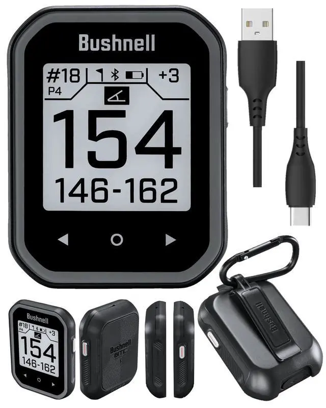 Alt view image 6 of 6 - Bushnell Phantom 3 GPS Rangefinder Black with BITE Magnetic Mount and GreenView with Lens Cleaning Cloth Bundle