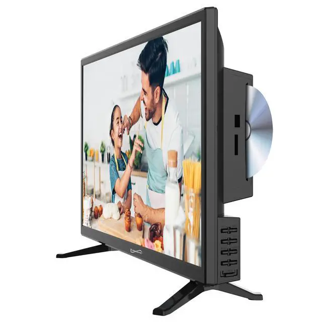 Alt view image 6 of 7 - SC-2412 24-Inch HDTV & Monitor with Built-in DVD Player, 1080p,Vibrant Colors, HDMI/USB/AC Ports, TV-to-PC Transition, and AC/DC Compatibility