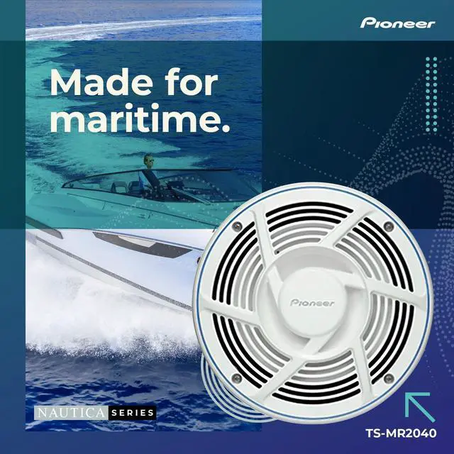 Alt view image 2 of 6 - TS-MR2040 8" Marine Speakers for Boats 200W Max