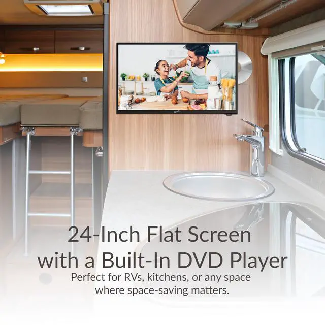 Alt view image 5 of 7 - SC-2412 24-Inch HDTV & Monitor with Built-in DVD Player, 1080p,Vibrant Colors, HDMI/USB/AC Ports, TV-to-PC Transition, and AC/DC Compatibility