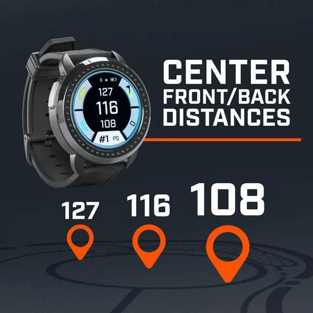 Alt view image 2 of 7 - Bushnell Golf iON Elite GPS Smartwatch (Black) | 38,000 Courses, Slope Compensation, Hazard Info, Color Touchscreen, Distance Calculator, Magnet Mount, Scorekeeping | Signature Series Power Bundle