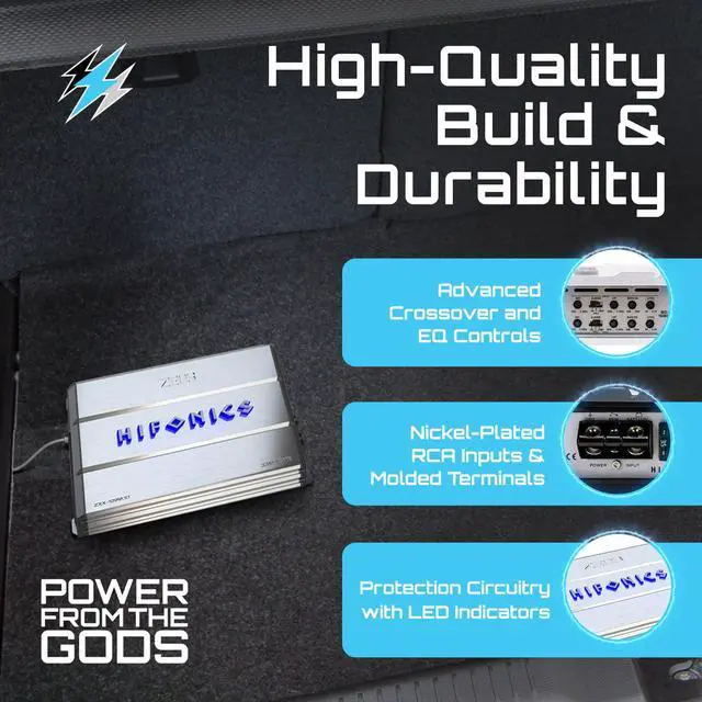 Alt view image 4 of 7 - 1000 Watt 4 Channel Class A/B Bridgeable Car Amp Amplifier | Built for Dependable Automotive Use