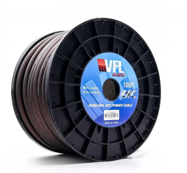 Alt view image 2 of 4 - VFL 4 Gauge OFC Wire 100ft Roll Black