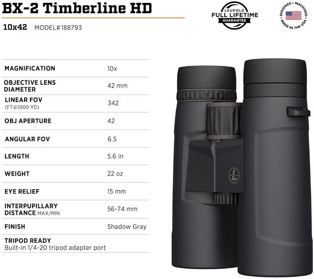Alt view image 6 of 7 - BX-2 Timberline HD Binoculars, 12x50mm (188795)