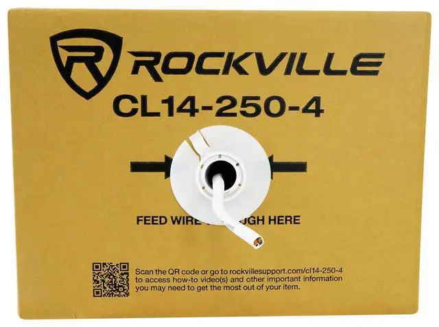 Alt view image 2 of 6 - CL14-500-4 CL2 Rated 14 AWG 500' in-Wall/Ceiling Speaker Wire | 100% OFC Copper, 4 Conductor, Color-Coded PVC, Fire-Safety Rated, 8 Ohm/70V/100V Compatible, Stranded