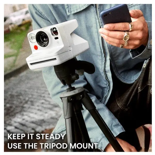 Alt view image 7 of 7 - Now+ Generation 3 iType Instant Camera in White + 24 Film Bundle | Includes 8-Photo Color i-Type Film, Instant Photography for Travel, Parties & Gifts, Dual-Lens Autofocus, USB-C