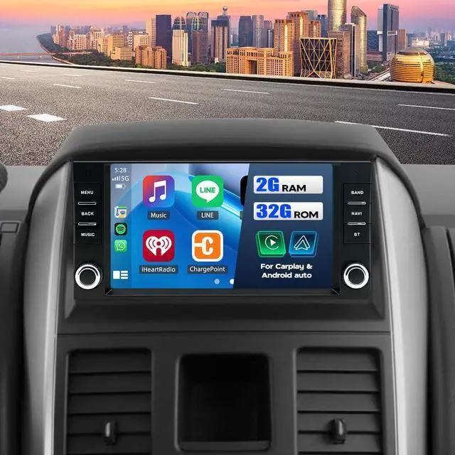 Main image of Android 13 Car Stereo for Jeep Wrangler, Dodge, Chrysler, 7" Touch Screen | Car Radio with Wireless CarPlay/Android Auto, Support Bluetooth GPS FM Radio Backup Camera
