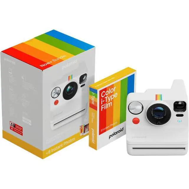 Alt view image 2 of 7 - Now+ Generation 3 i-Type Instant Camera in White + 16 Film Bundle | Includes 8-Photo Color i-Type Film, Instant Photography for Travel, Parties & Gifts, Dual-Lens Autofocus, USB-C