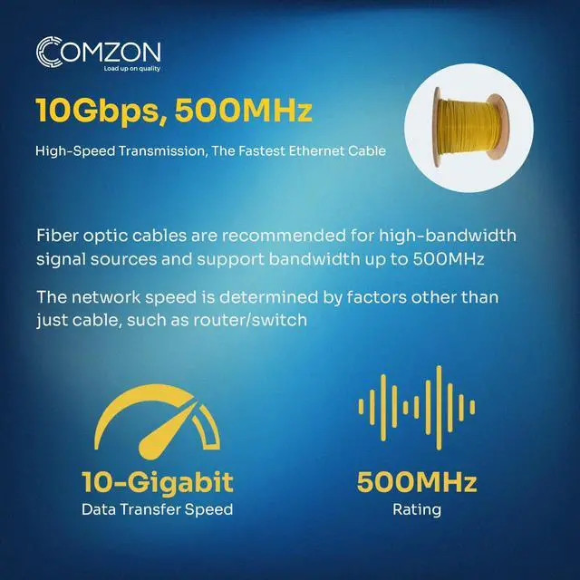 Alt view image 5 of 6 - 2 Strand Fiber Optic Cable Spool Singlemode(OS2), Yellow, 2000ft | 9/125, Indoor, Riser Rated, G652.D, Corning SMF-28, Aramid Yarn