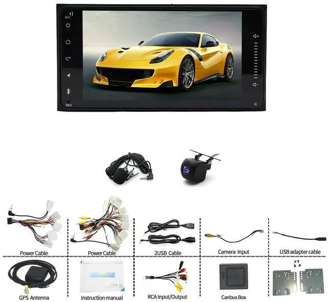Alt view image 2 of 7 - 2G+64G Car Stereo for Toyota Corolla 2009-2013 with JBL, 7 Inch Touchscreen Android 14 Double Din Car Radio Head Unit for Corolla w/Wireless CarPlay & Android Auto Bluetooth GPS WiFi FM BT SWC Camera