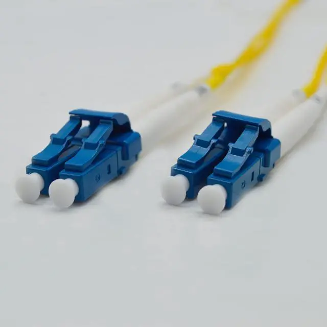 Alt view image 2 of 3 - 12Pk 2M OS2 LC LC Single Mode Fiber Optic Cables - 12 Pack | Duplex 9/125 LC to LC Singlemode Jumper Cord 2 Meter (6.56ft) | Pack Options: 2, 4, 6, 10, 12, 24 | PVC Optic-Cord lc-lc
