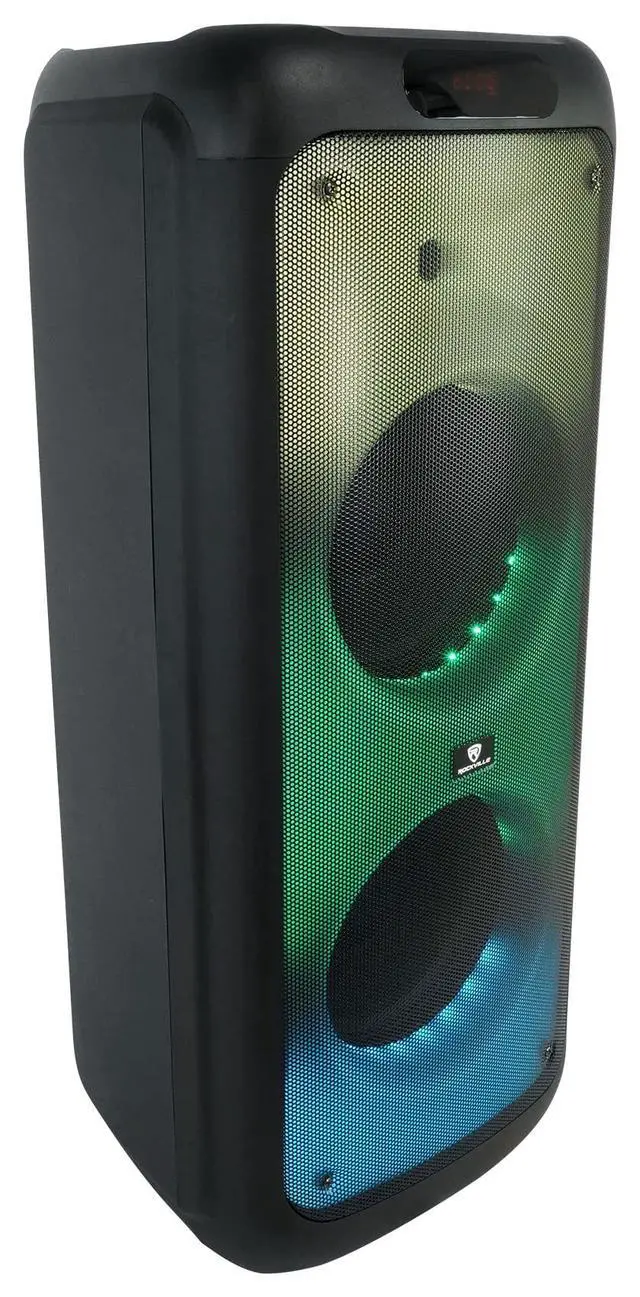 Alt view image 7 of 7 - BASS Party 10 Dual 10" Portable Battery LED Party Bluetooth Speaker