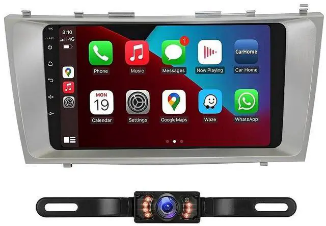 Main image of Car Stereo for Toyota Camry 2007-2011 with Wireless Carplay & Android Auto, 9 Inch Touch Screen Android 14 Double Din Car Radio Stereo w/GPS Navigation Bluetooth Backup Camera SWC FM, 2G+32G