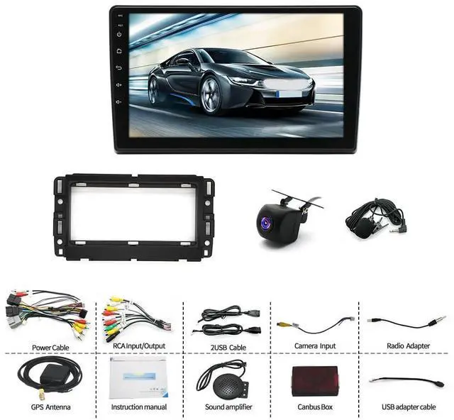 Alt view image 2 of 7 - 4G+64G Car Radio Upgrade for Chevy Traverse 2009-2014 with Wireless CarPlay and Android Auto, 10" HD Touch Screen Android 14 Double Din Car Stereo for Traverse w/Bluetooth WiFi GPS FM BT SWC EQ Camera
