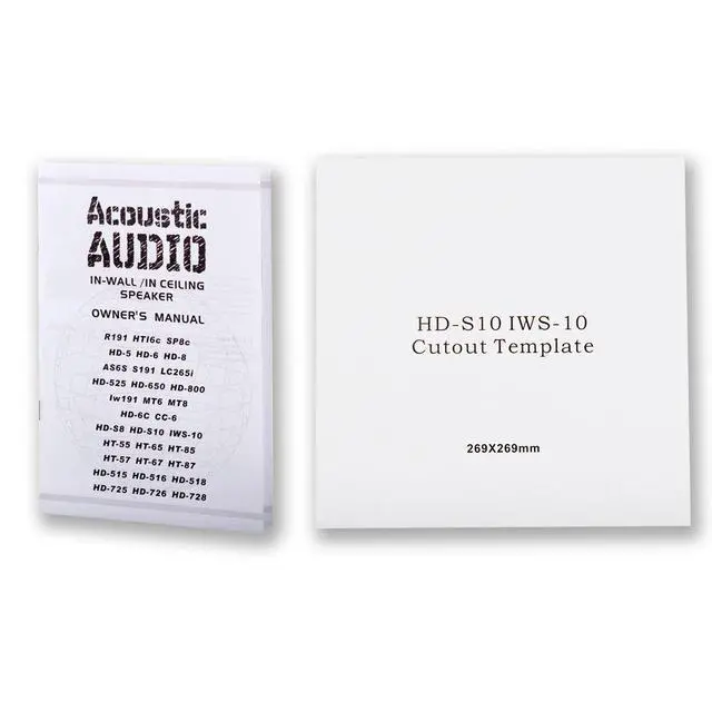 Alt view image 4 of 4 - Acoustic Audio HDS10 in Wall 10" Home Theater Passive Subwoofers 2 Speaker Set