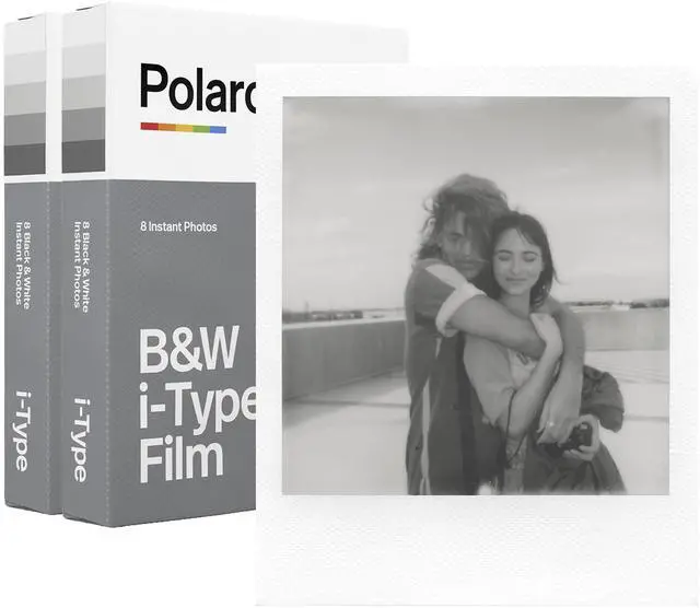 Alt view image 5 of 7 - Flip Instant Camera in White w 4Lens System + 16 B&W Film Bundle | Instant Camera for Travel, Parties & Creative Photography, Sonar Autofocus, Compatible with i-Type & 600 Film