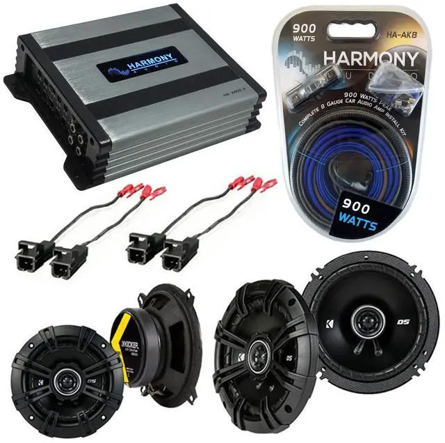 Main image of Kicker DSC65 DSC5 Speakers Harmony HA-A400.4 Amp Fits Chevy Tahoe 2007-2014 | Complete factory audio upgrade package, clean power for louder clearer sound, direct replacement for your SUV